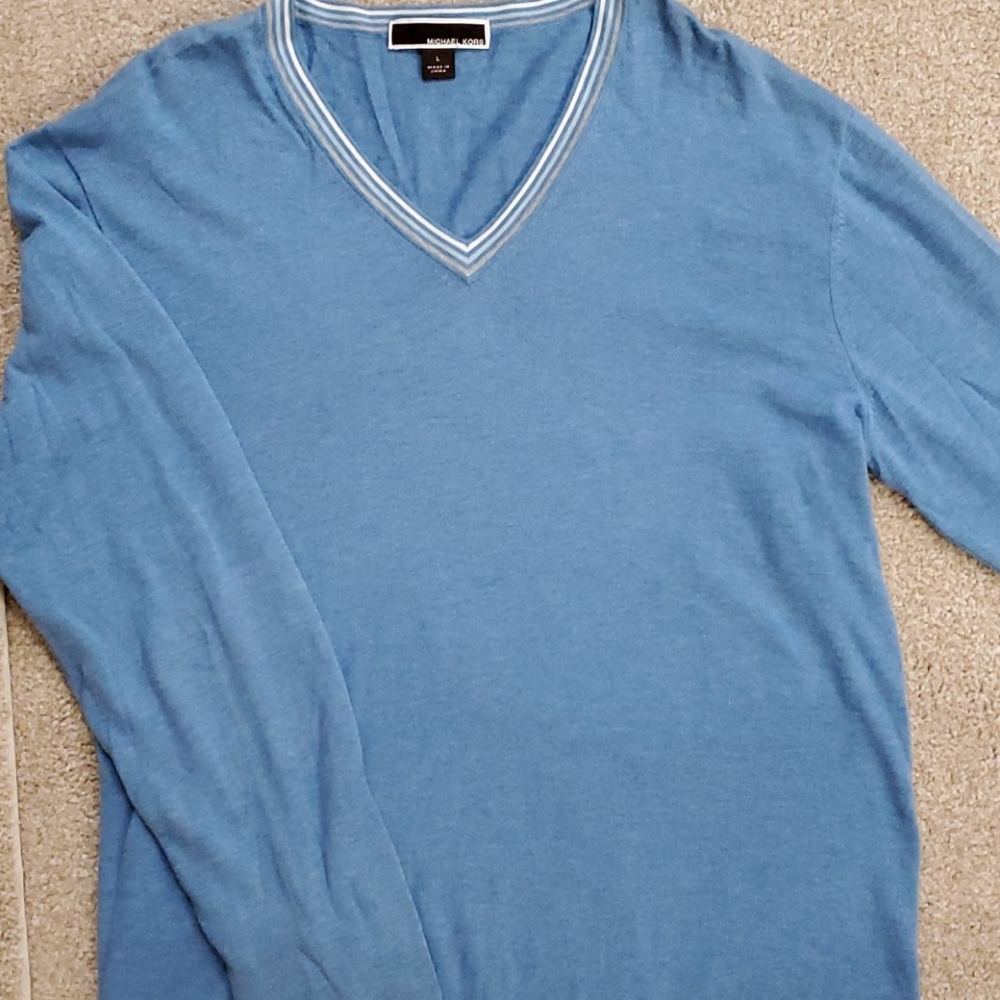Michael Kors light blue large sweater
